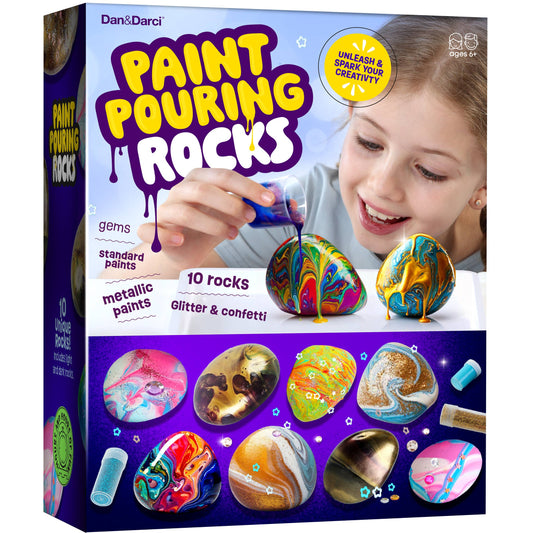 Paint Pouring Rocks for Kids - Rock Painting Kit, Craft Kit